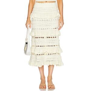 Zimmermann Crochet Ivory Waverly Skirt Size 0 / XS